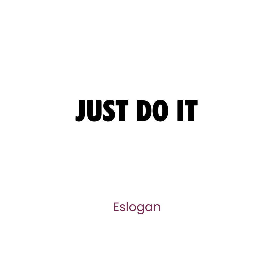 Eslogan Just do it sin logo NIKE y se puede reconocer